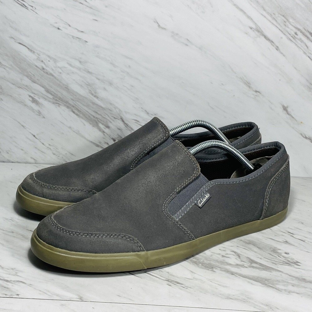 Clark’s Collection Men’s 21573 Gray Nubuck Slip On Loafer Size 10.5M